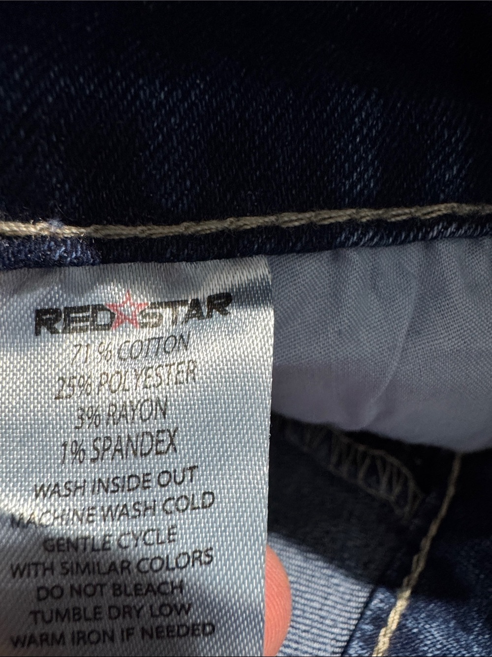 Red Star Classic Blue Denim Mini Skirt - Size 2/26 - Picture 8 of 8